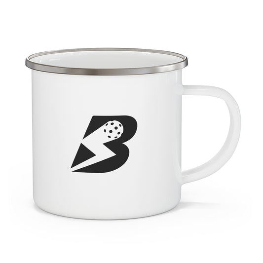 Enamel Mug - 'Bounce' Pickleball Logo Camping Cup