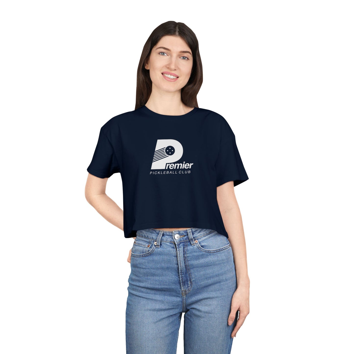 Premier Pickleball Women's Crop Tee — Casual Athletic Crop Top for Pickleball Players