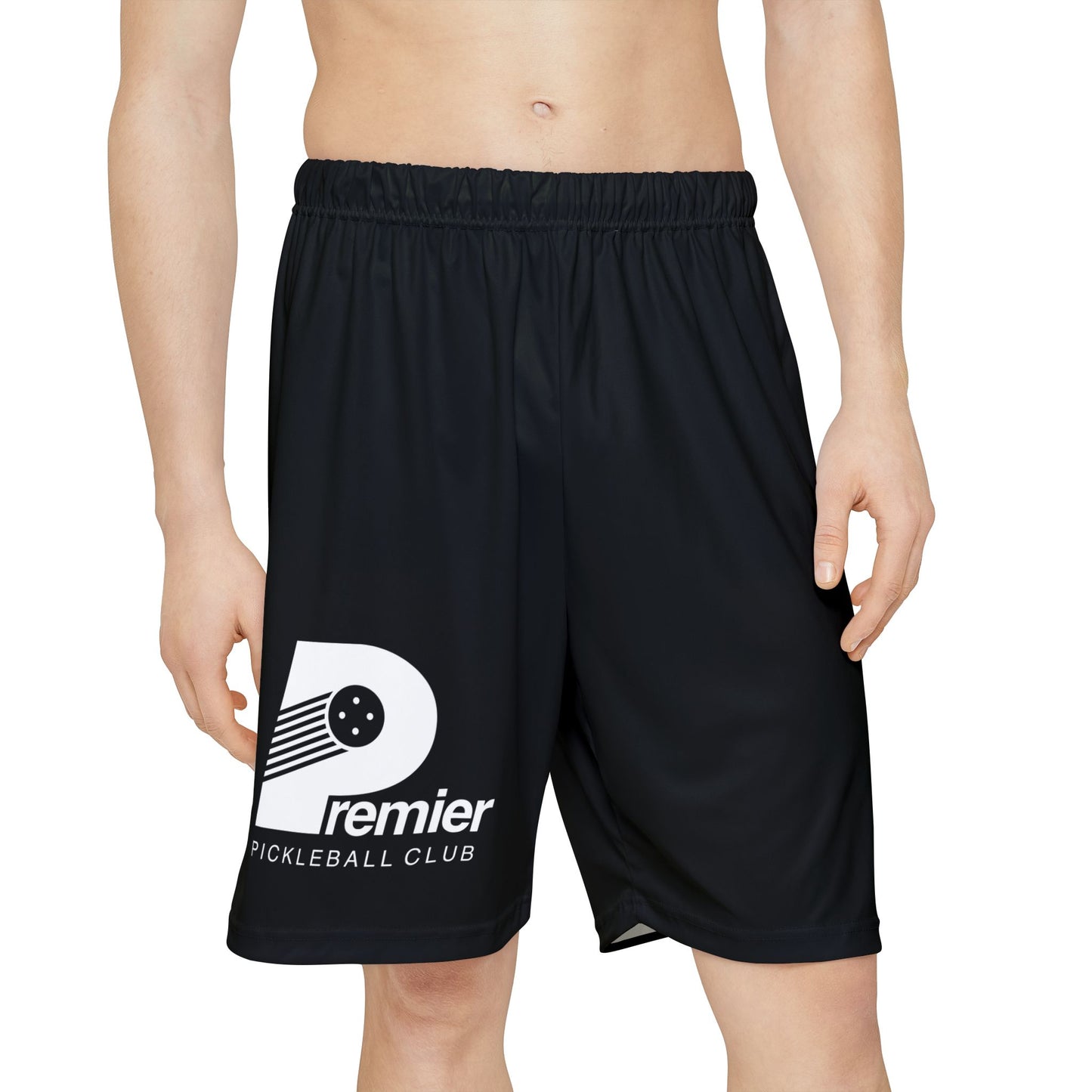 Men’s Athletic Shorts — Black Sports Shorts with Premier Pickleball