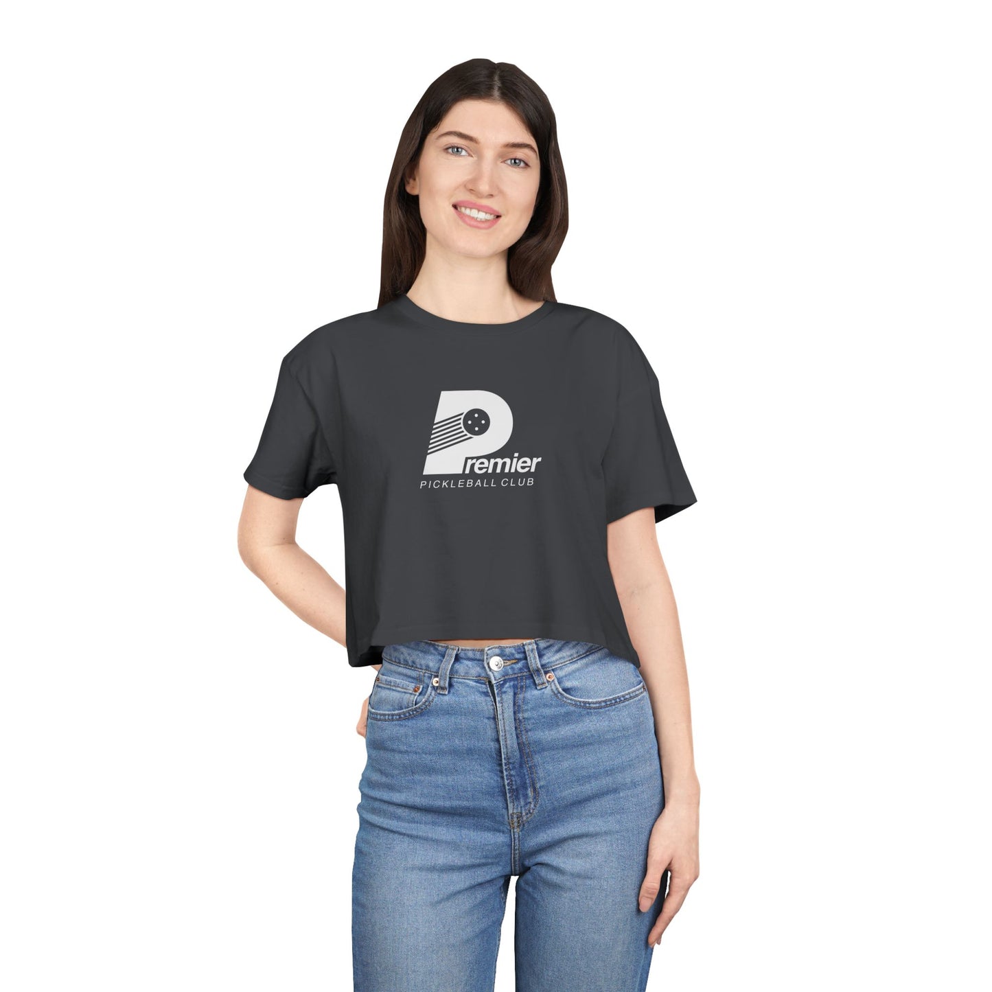 Premier Pickleball Women's Crop Tee — Casual Athletic Crop Top for Pickleball Players