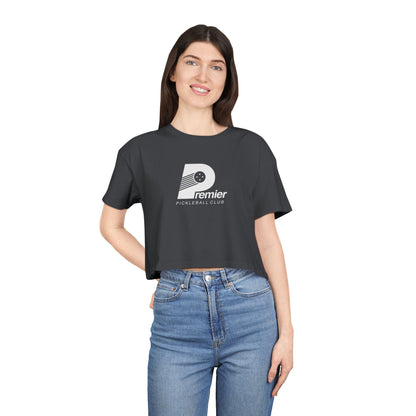 Premier Pickleball Women's Crop Tee — Casual Athletic Crop Top for Pickleball Players