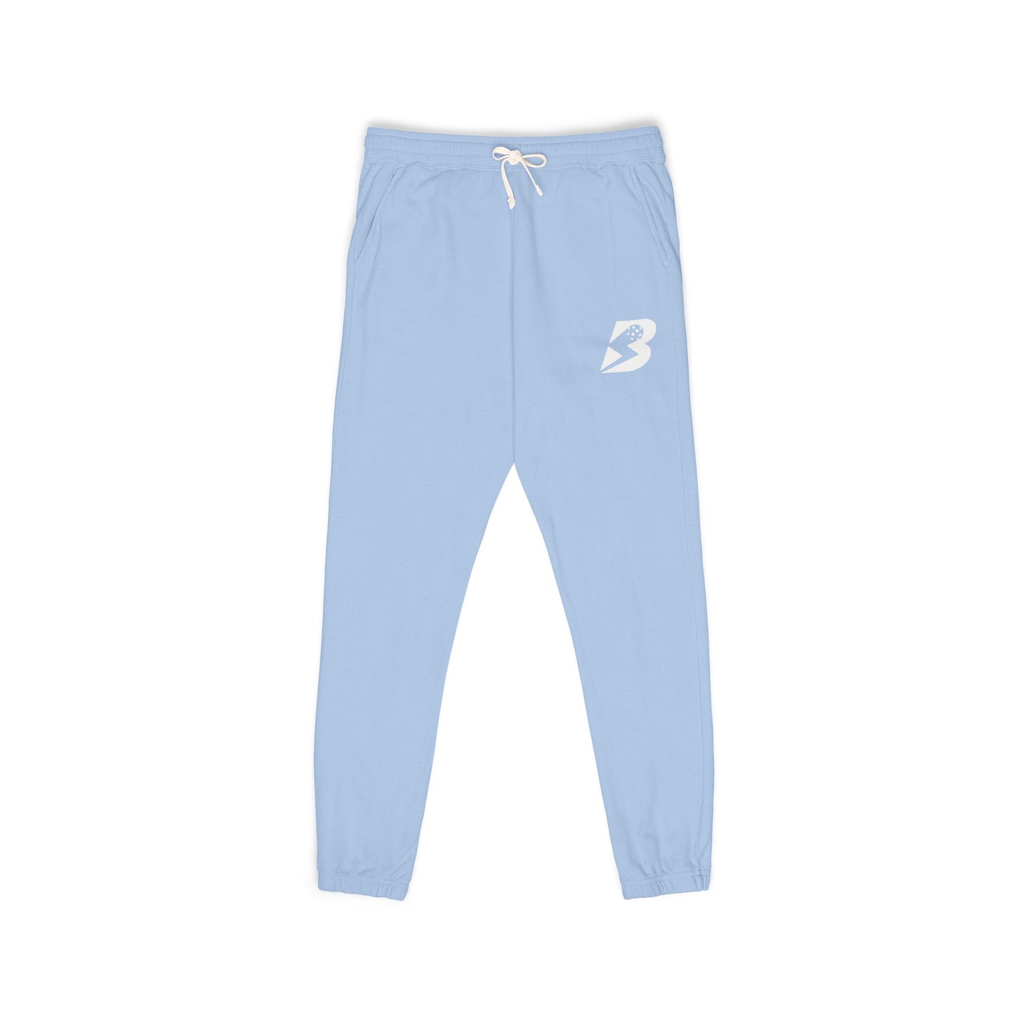 Fleece Sweatpants — Distressed 'B' Logo Joggers