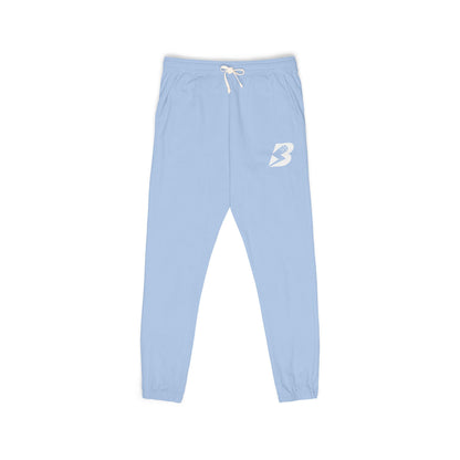 Fleece Sweatpants — Distressed 'B' Logo Joggers