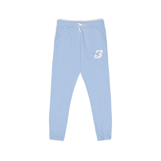 Fleece Sweatpants — Distressed 'B' Logo Joggers