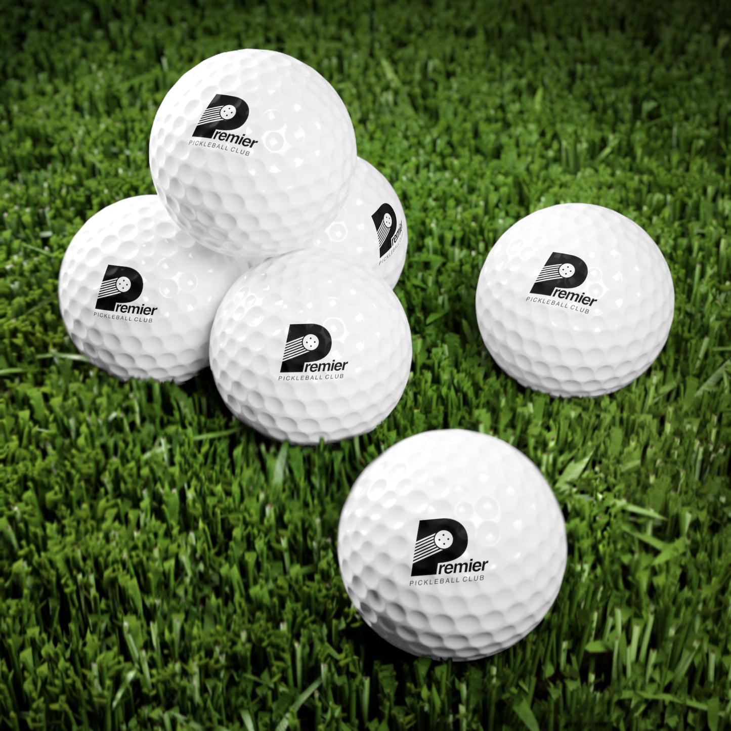 Premier Pickleball Logo Golf Balls, 6pcs