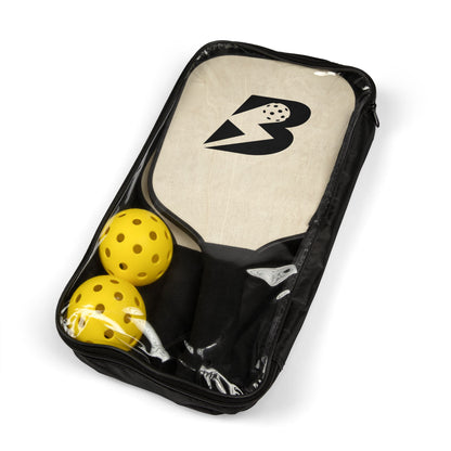 Pickleball Paddle Set — Lightweight Wooden Pickleball Kit with Balls