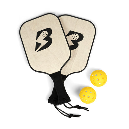 Pickleball Paddle Set — Lightweight Wooden Pickleball Kit with Balls