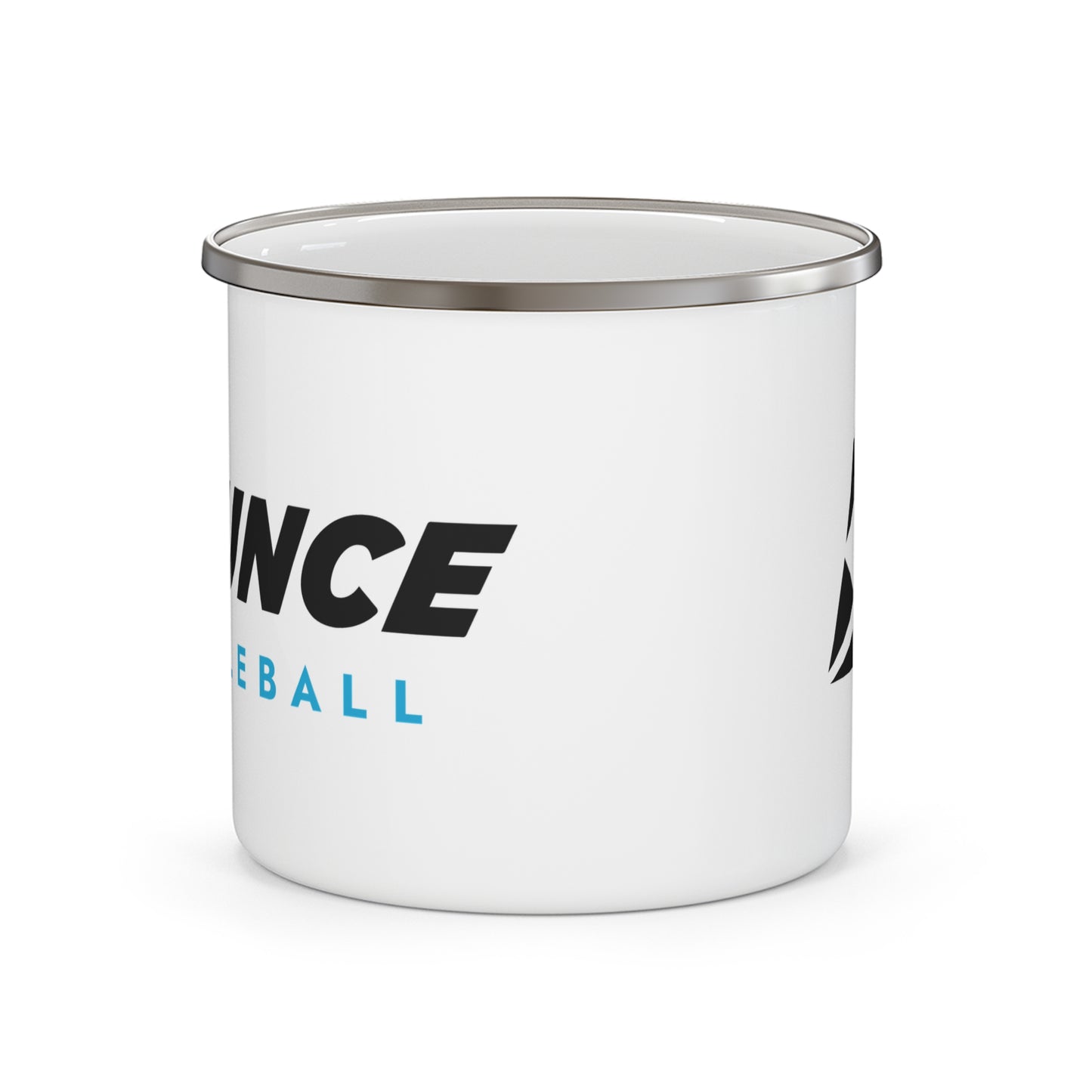 Enamel Mug - 'Bounce' Pickleball Logo Camping Cup