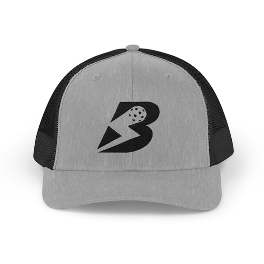 Trucker Cap with Retro 'B' Bolt Logo — Casual Snapback Hat