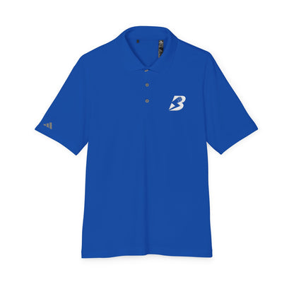 Performance Polo — Blue 'B' Logo Golf & Work Shirt