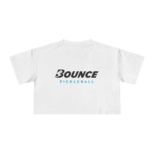 Bounce Pickleball Women's Crop Tee — Casual Athletic Crop Top for Pickleball Players