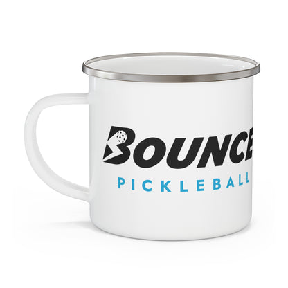 Enamel Mug - 'Bounce' Pickleball Logo Camping Cup