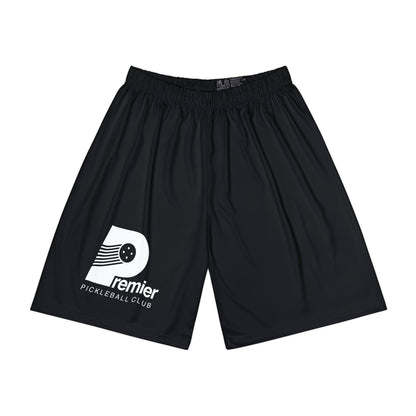 Men’s Athletic Shorts — Black Sports Shorts with Premier Pickleball