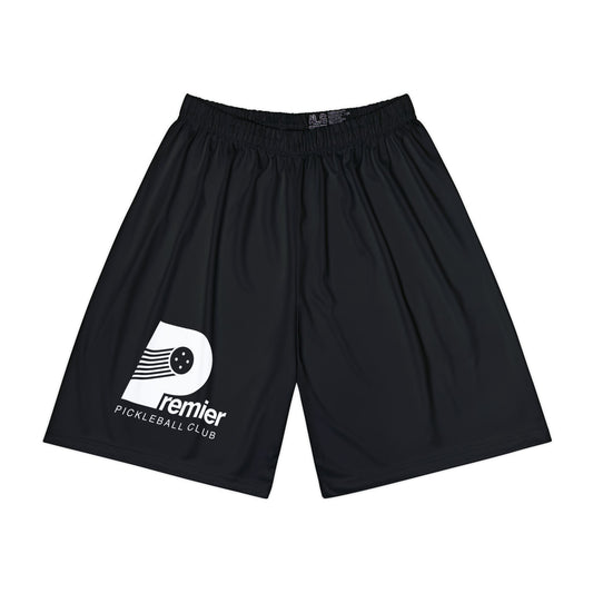 Men’s Athletic Shorts — Black Sports Shorts with Premier Pickleball