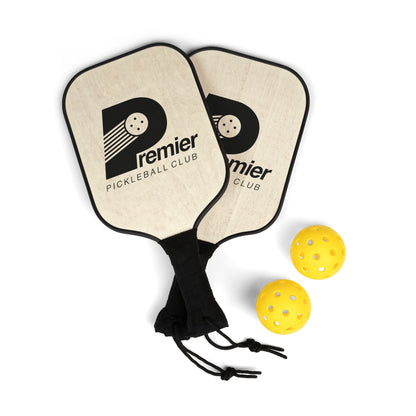 Premier Pickleball Paddle Set — Lightweight Wooden Pickleball Kit with Balls