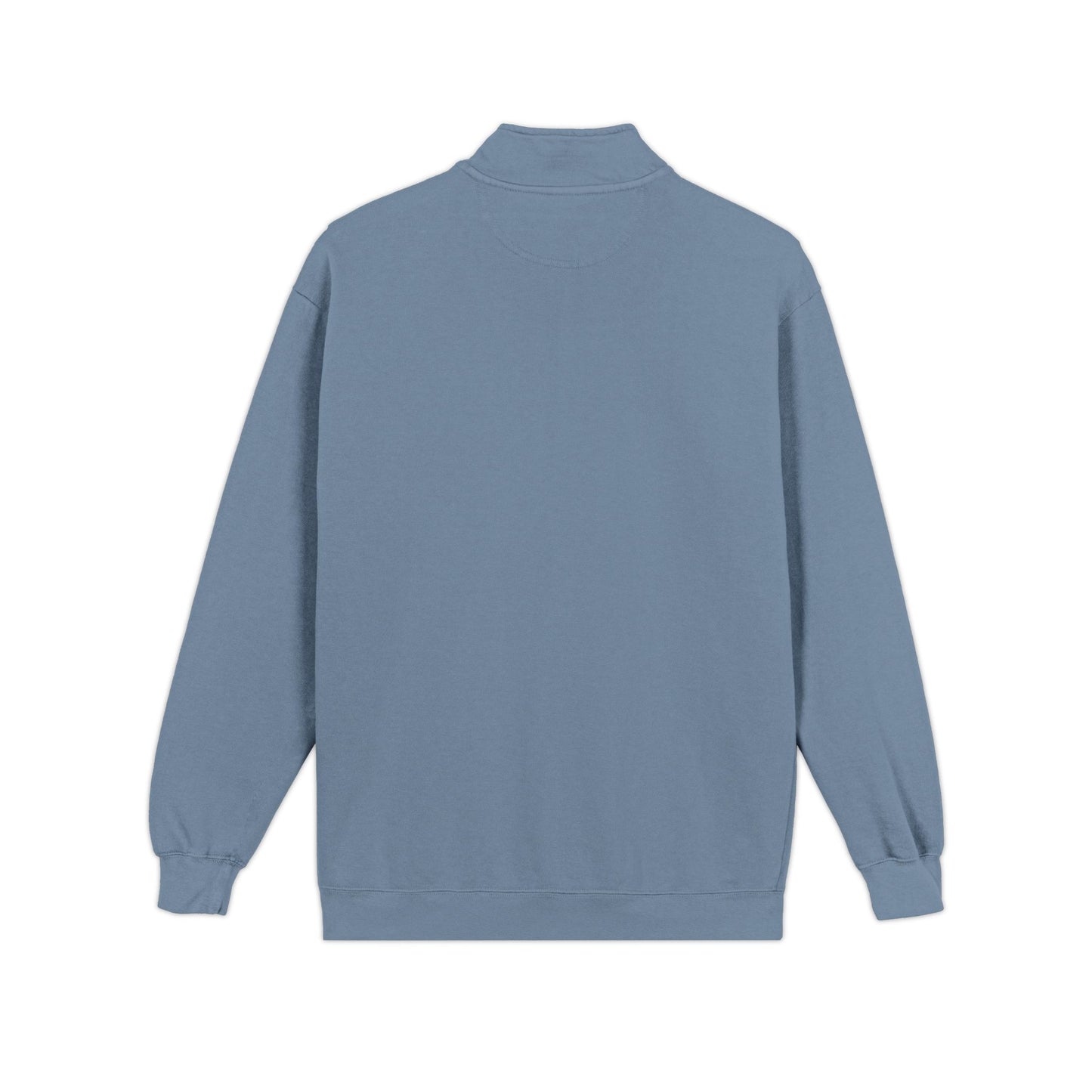 Blue Quarter-Zip Sweatshirt with Small 'B' Logo – Casual Athletic Pullover